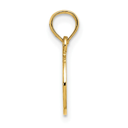 10K Yellow Gold 10K Flat And Textured Mini Peace Sign Charm
