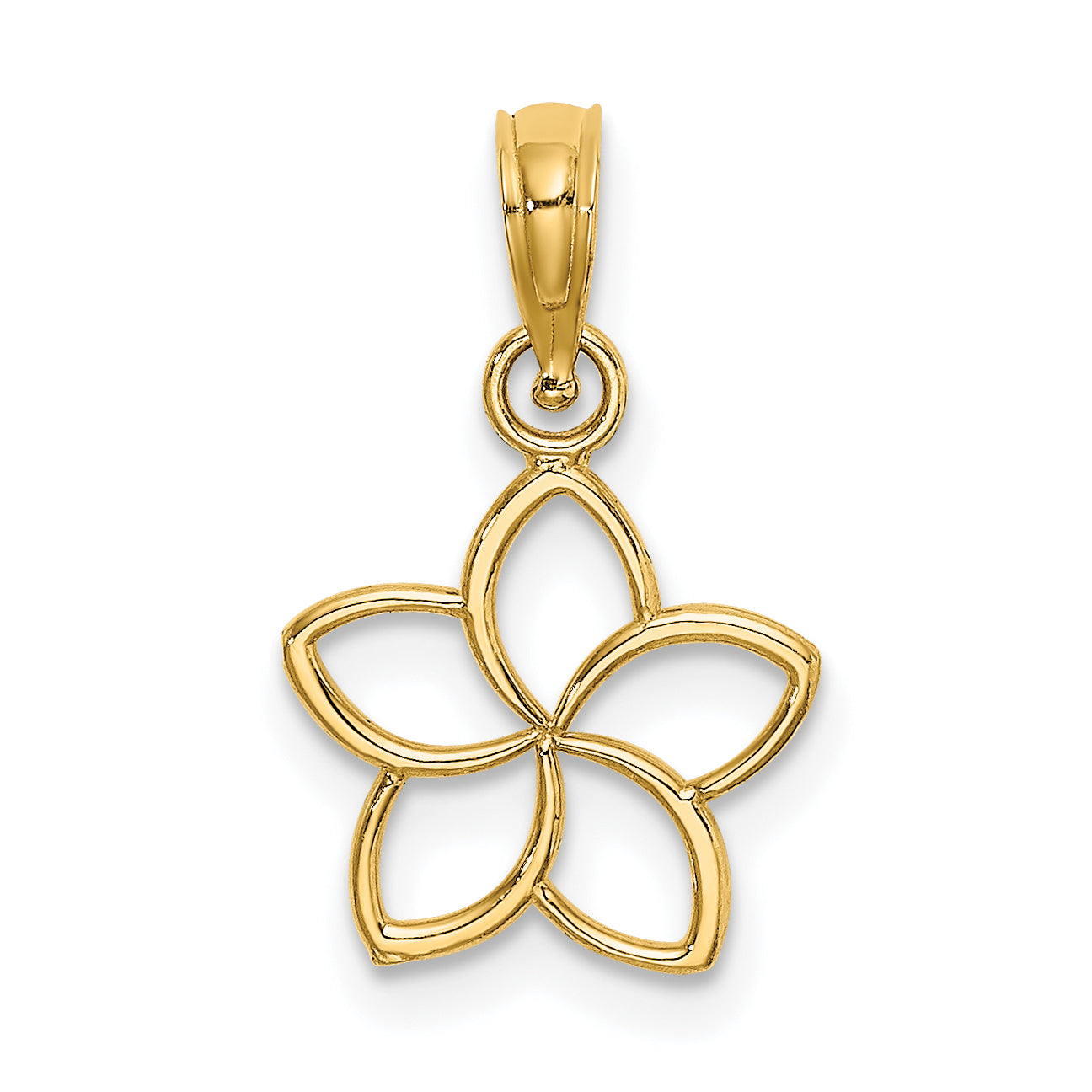 10K Yellow Gold Cut Out Flower Charm