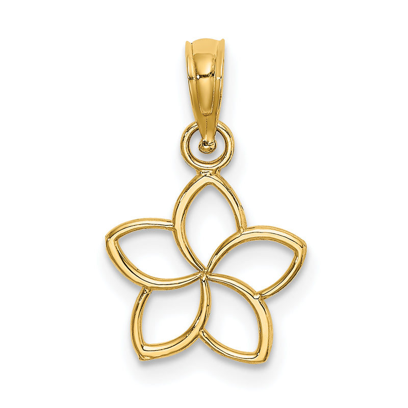 10K Yellow Gold Cut Out Flower Charm