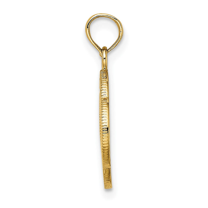 10K Yellow Gold 10K Small Celtic Eternity Knot Circle Charm