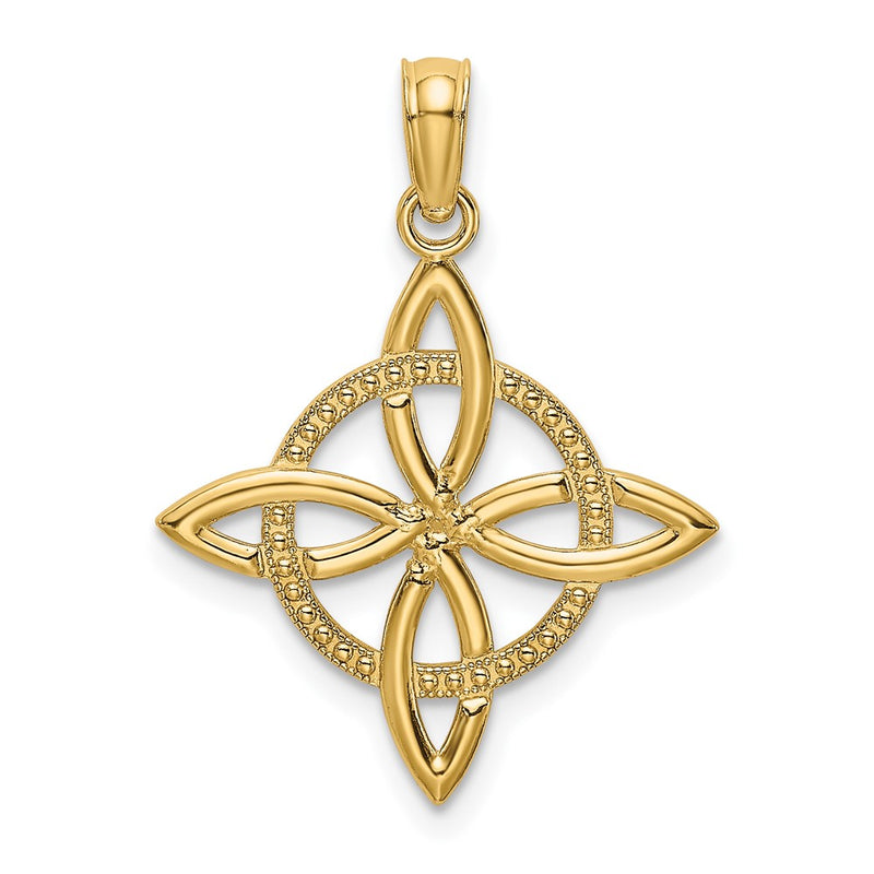 10K Yellow Gold Small Celtic Eternity Knot Charm
