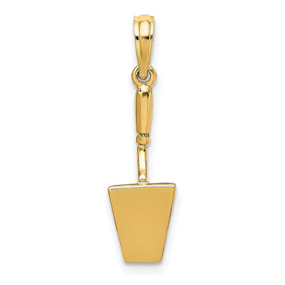 10K Yellow Gold 10K 3-D Concrete Tool Spatula Charm