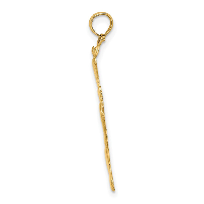10K Yellow Gold 10K Polished Triple Vertical Feet Charm
