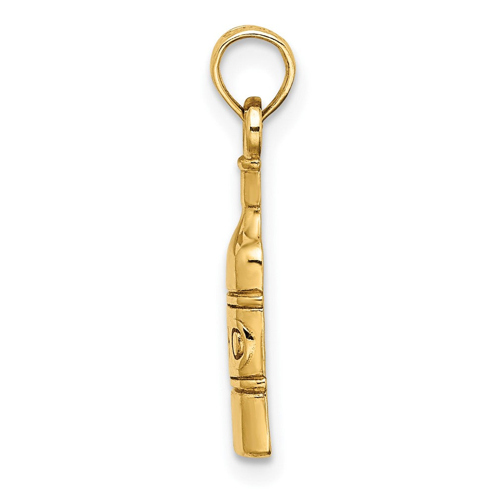 10K Yellow Gold 10K Wine Bottle Charm