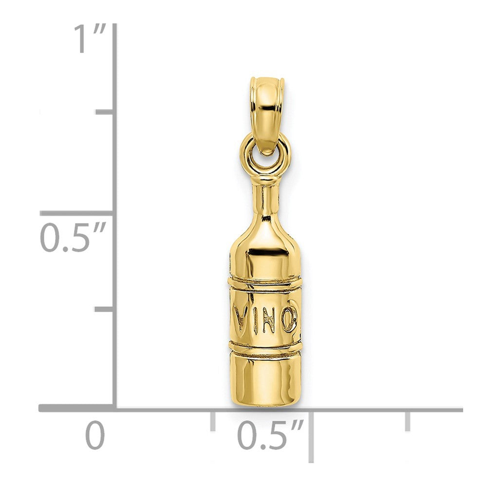 10K Yellow Gold 10K Wine Bottle Charm