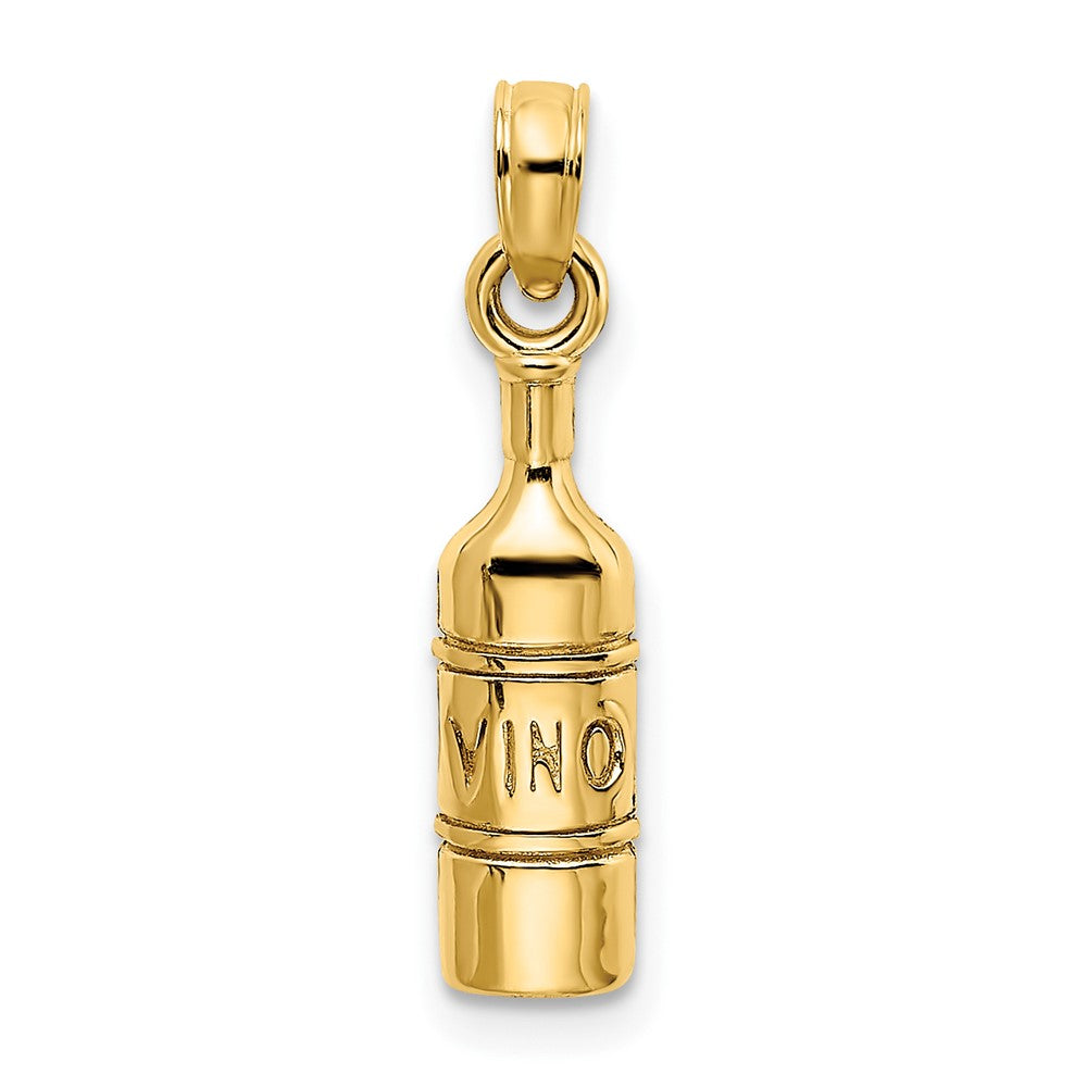 10K Yellow Gold 10K Wine Bottle Charm