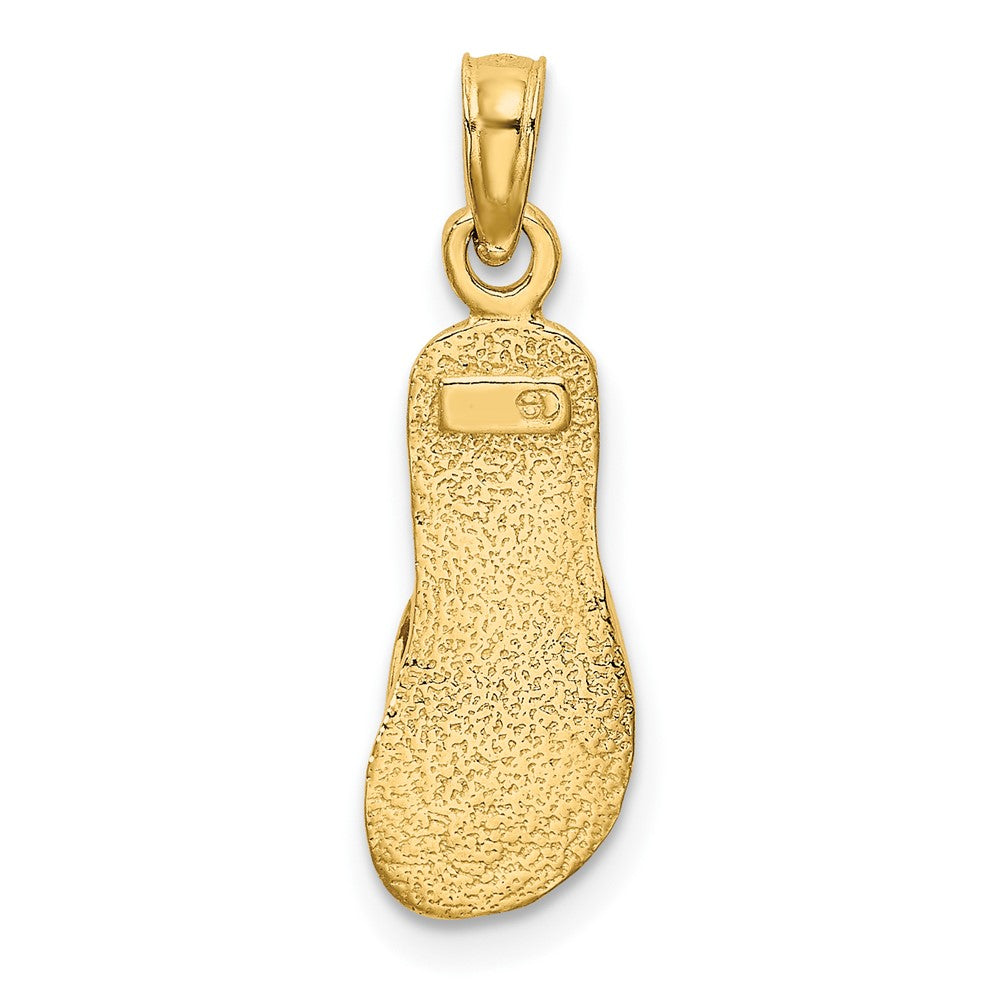 10K Yellow Gold 10K Single Polished Strap Flip-Flop Charm