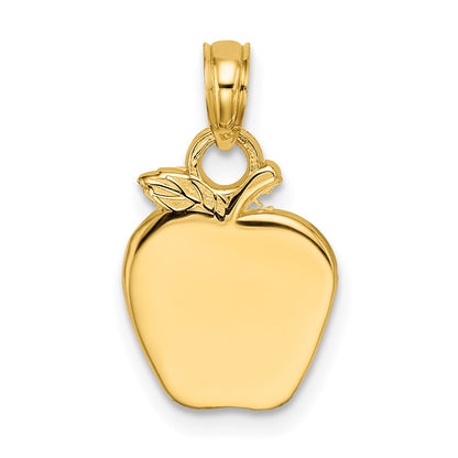 10K Yellow Gold 10K Polished Apple Charm