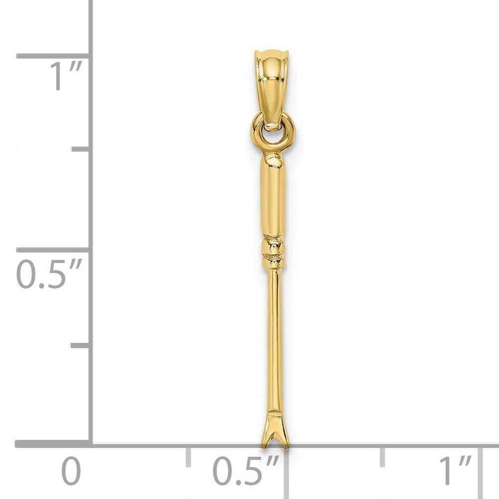 10K Yellow Gold 10K 3-D Weeding Garden Tool Charm