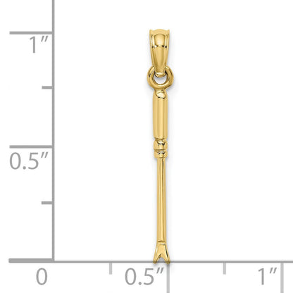 10K Yellow Gold 10K 3-D Weeding Garden Tool Charm