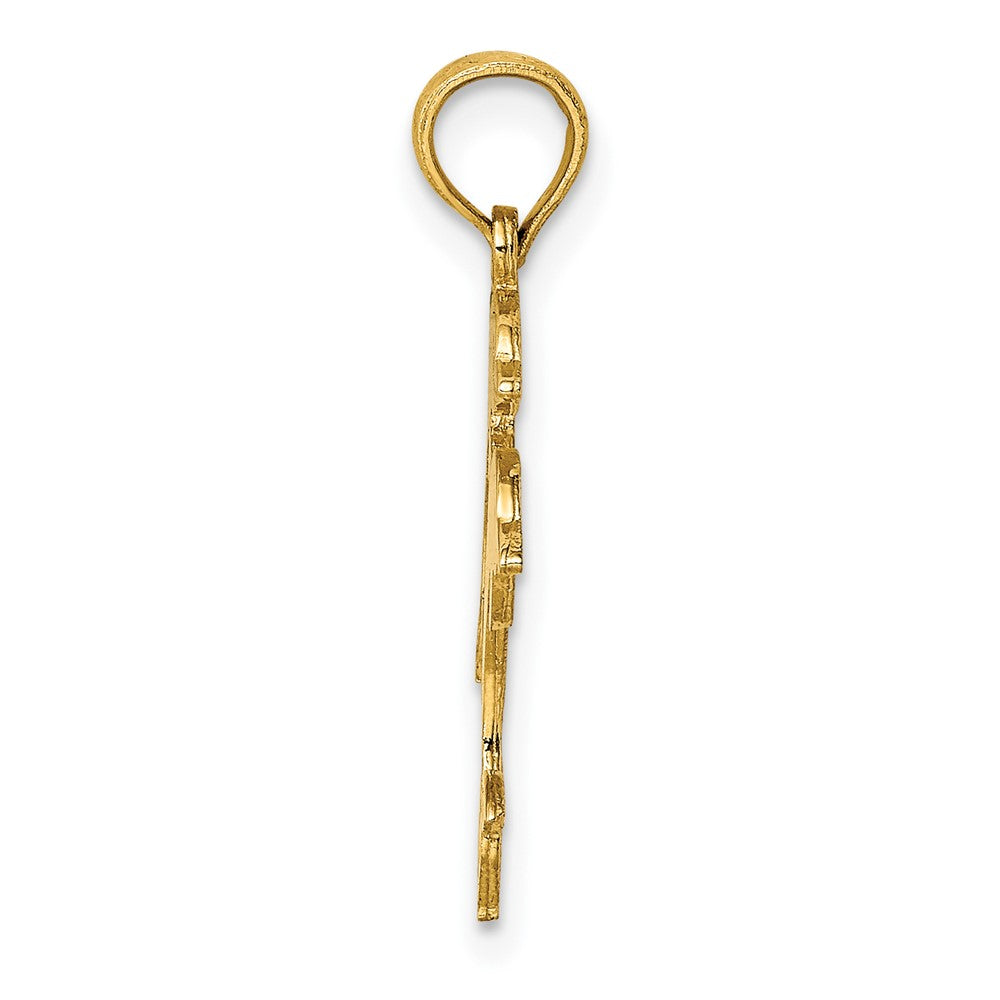 10K Yellow Gold 10K Double Dolphins Charm
