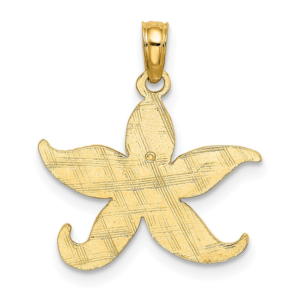 10K Yellow Gold 10K Flat Starfish Charm
