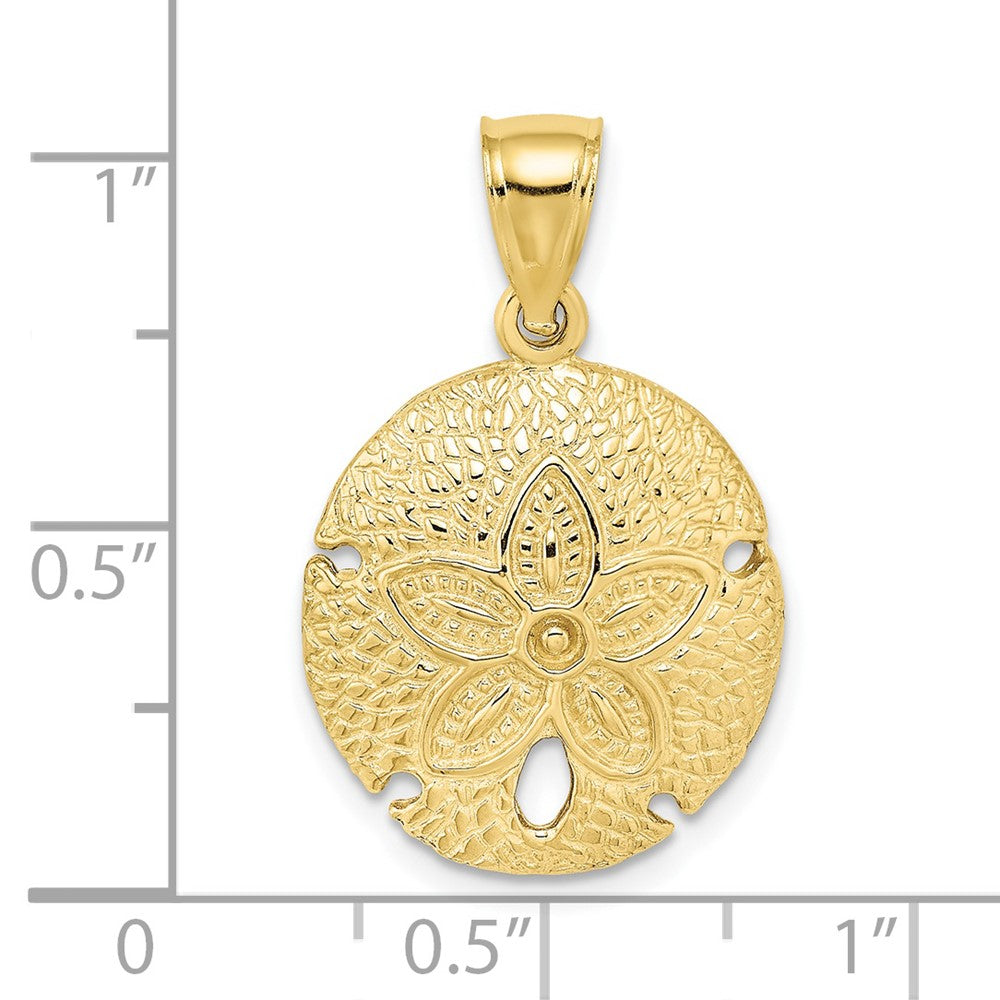 10K Yellow Gold 10K 2-D Sand Dollar Charm