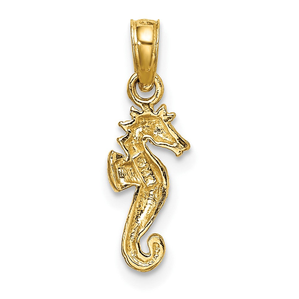 10K Yellow Gold 10K 2-D Mini Seahorse Charm