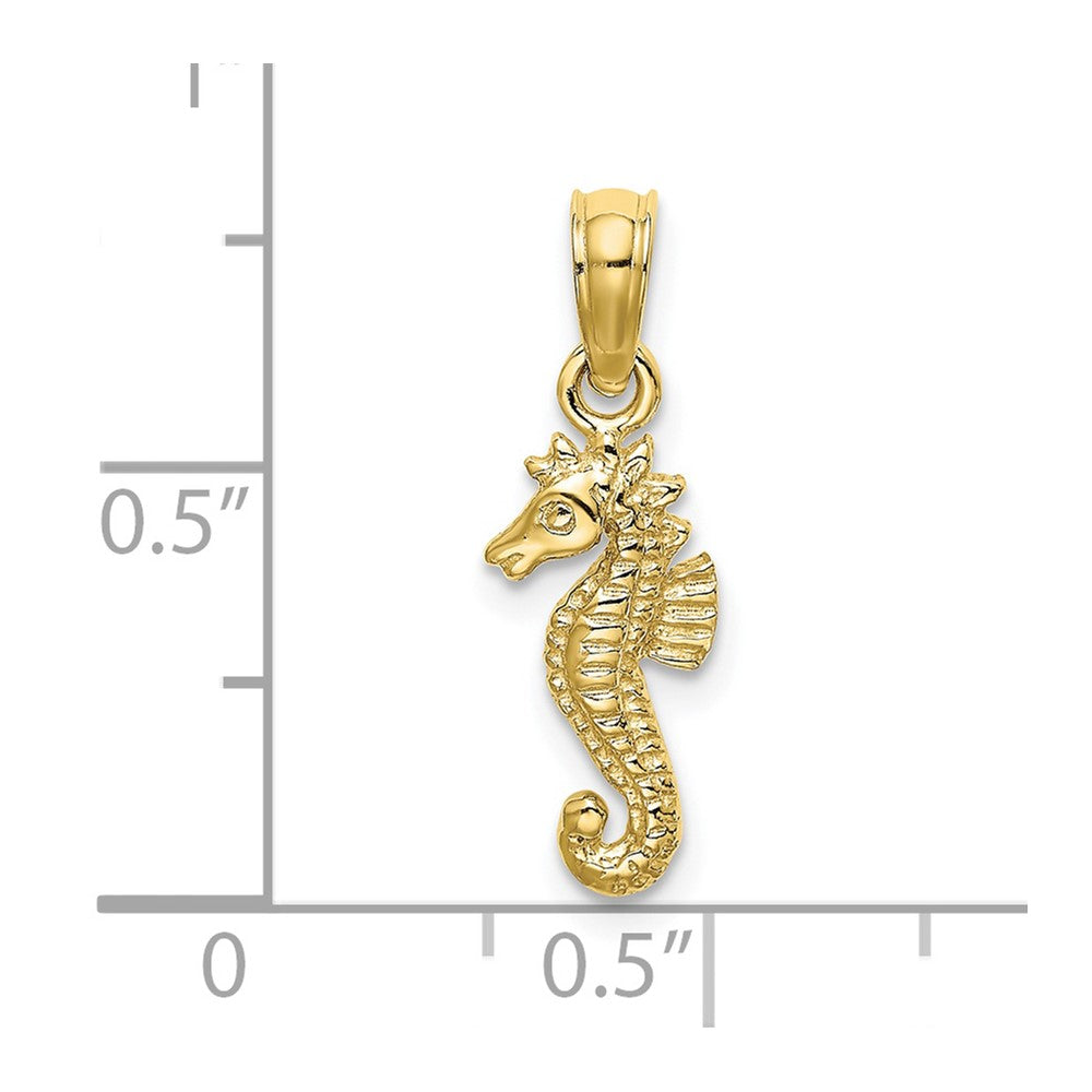 10K Yellow Gold 10K 2-D Mini Seahorse Charm