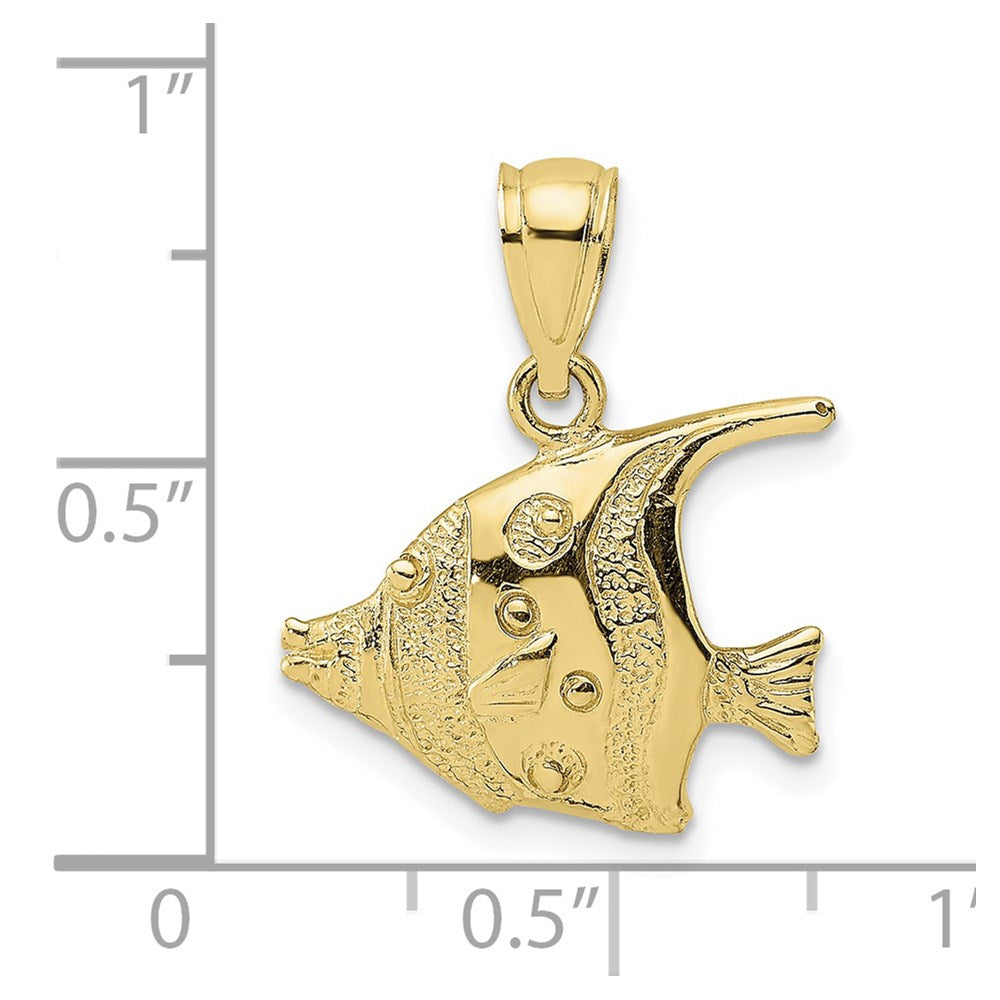 10K Yellow Gold Polished Fish Charm