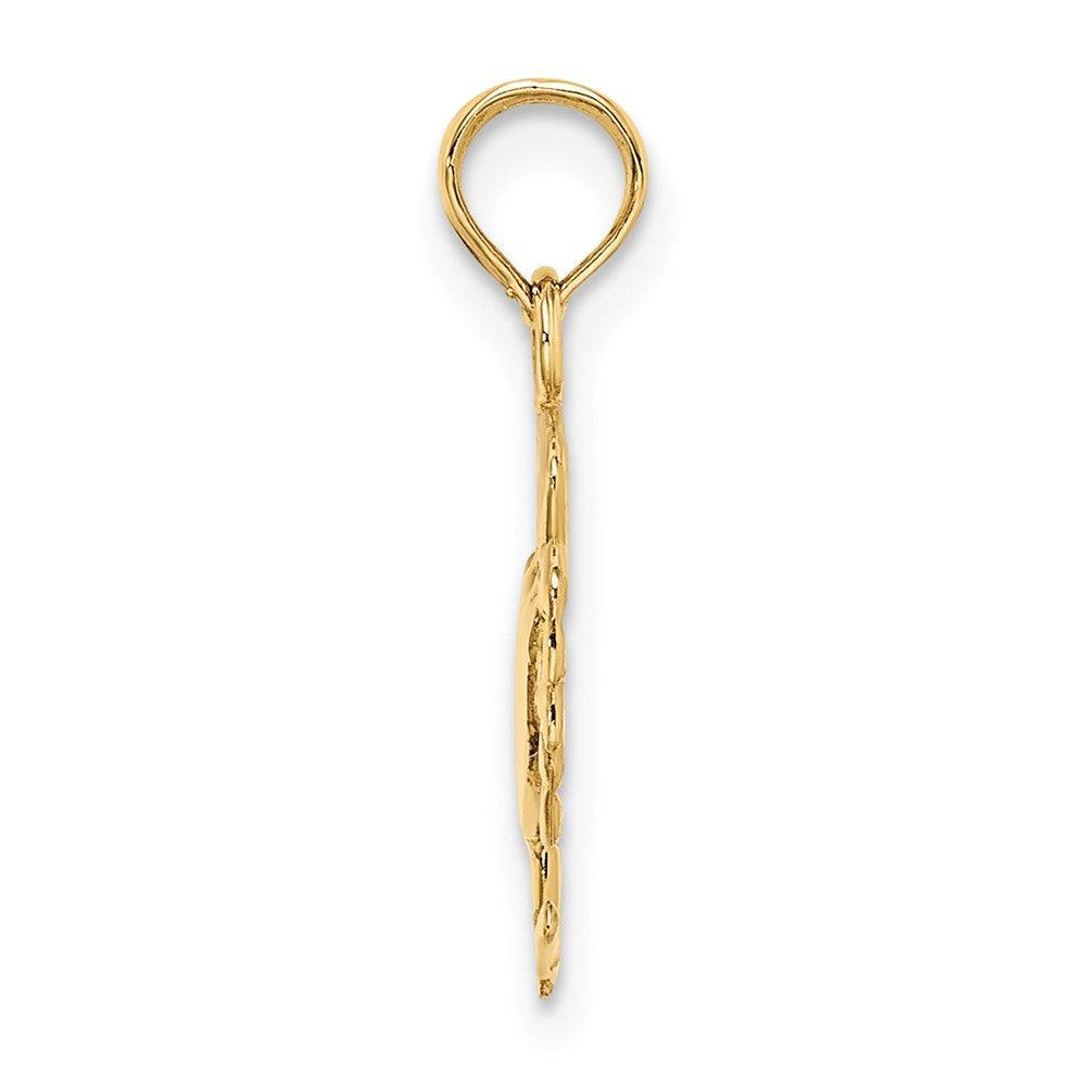 10K Yellow Gold 10K 2-D Polished Crab Charm