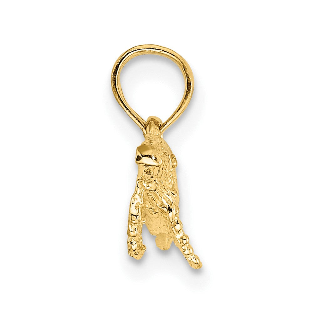 10K Yellow Gold 10K 2-D Whale Charm