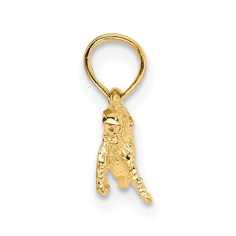 10K Yellow Gold 10K 2-D Whale Charm