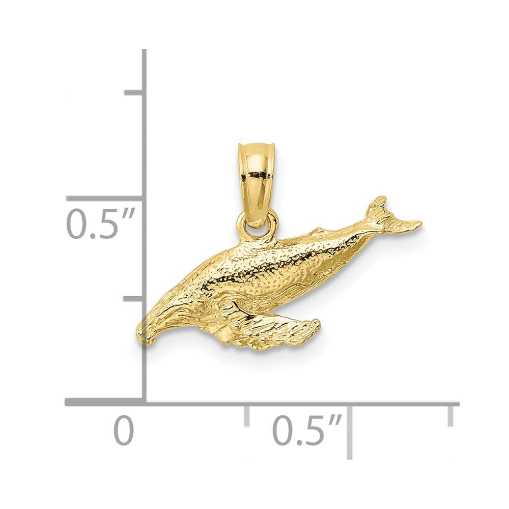10K Yellow Gold 10K 2-D Whale Charm