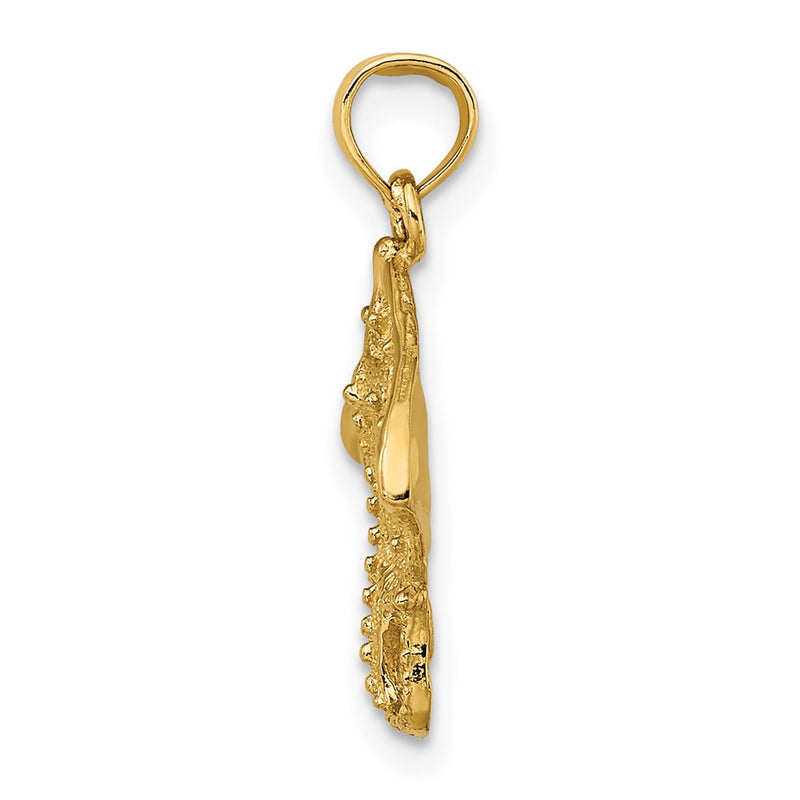 10K Yellow Gold 10K 2-D Stingray Charm