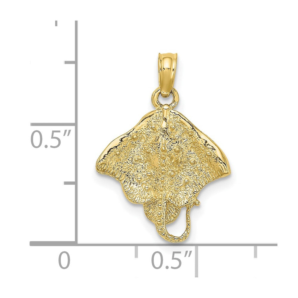 10K Yellow Gold 10K 2-D Stingray Charm