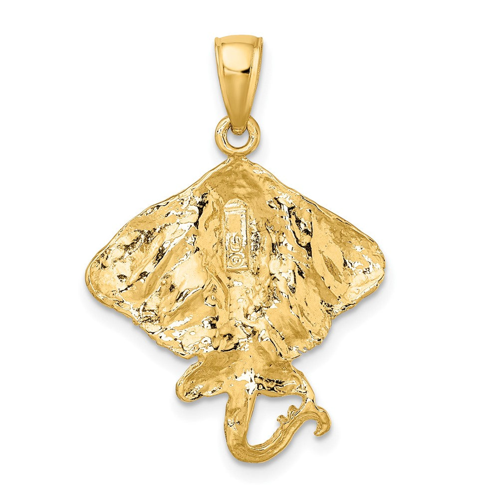 10K Yellow Gold 10K 2-D Stingray Charm