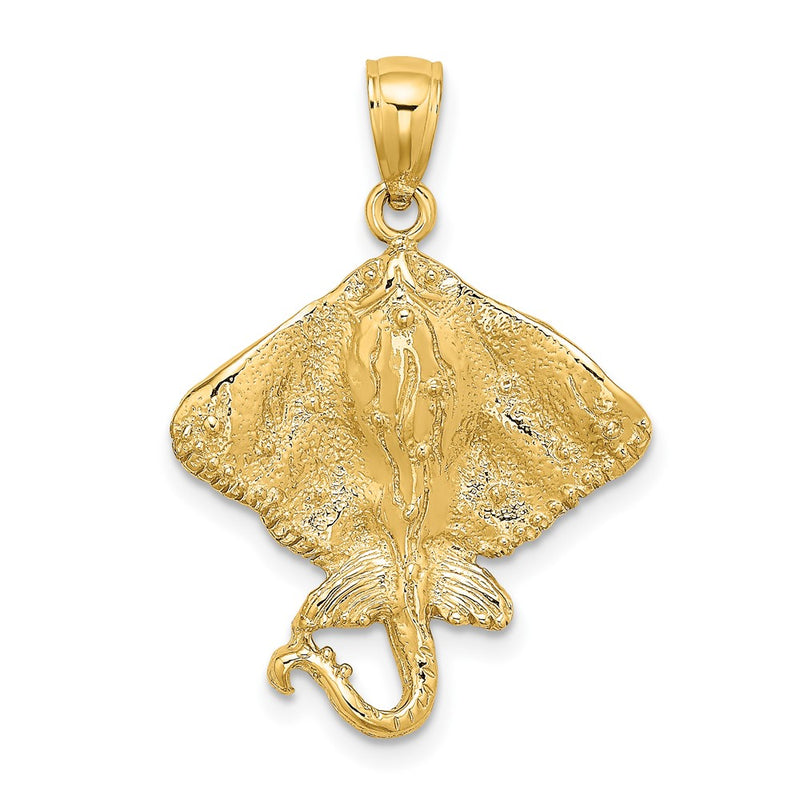 10K Yellow Gold 10K 2-D Stingray Charm