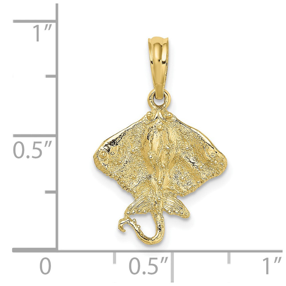 10K Yellow Gold 10K 2-D Stingray Charm