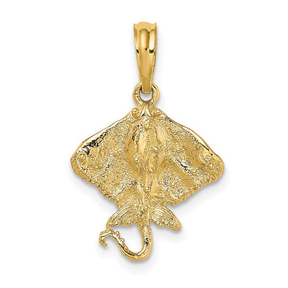 10K Yellow Gold 10K 2-D Stingray Charm