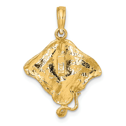 10K Yellow Gold 10K 2-D Stingray Charm