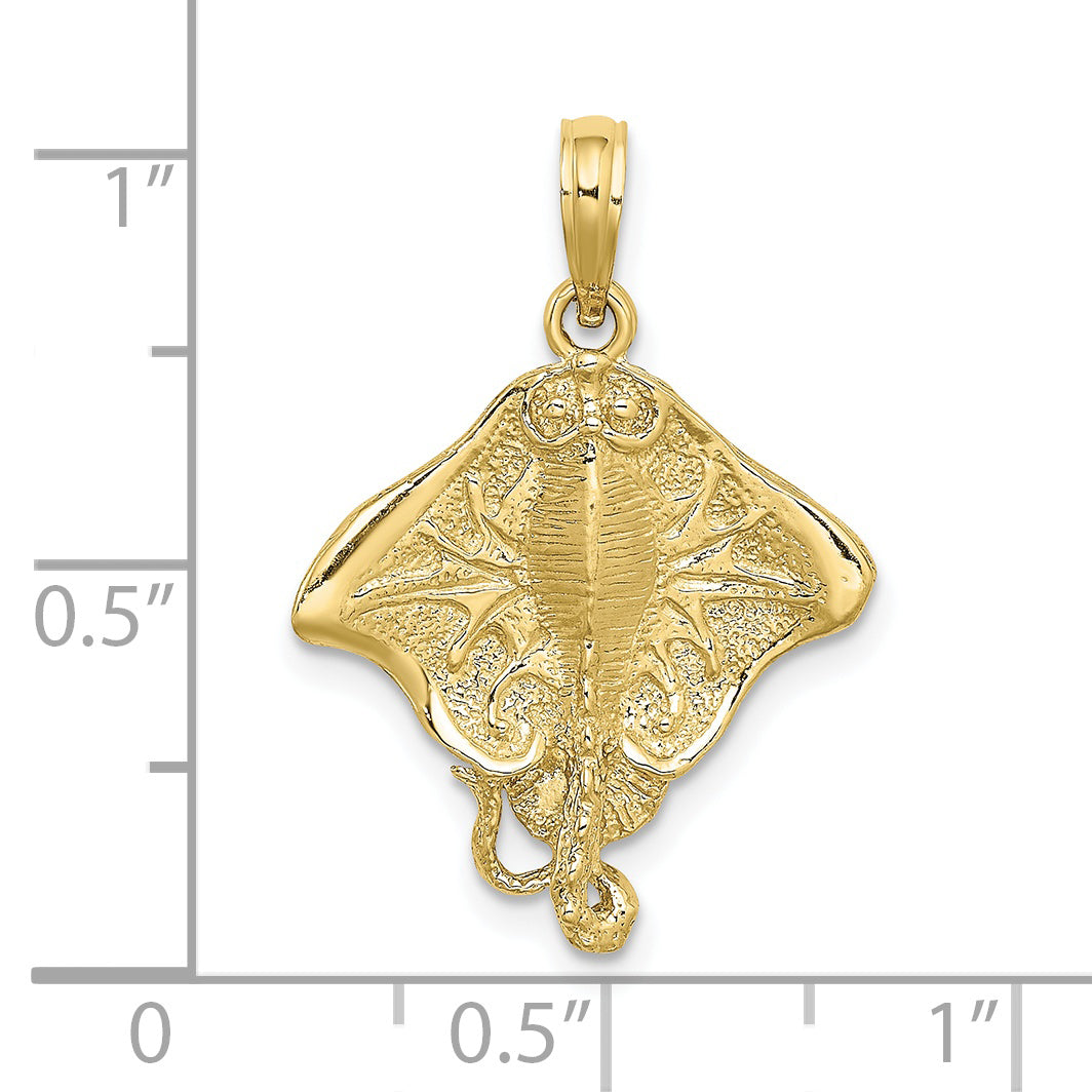 10K Yellow Gold 10K 2-D Stingray Charm