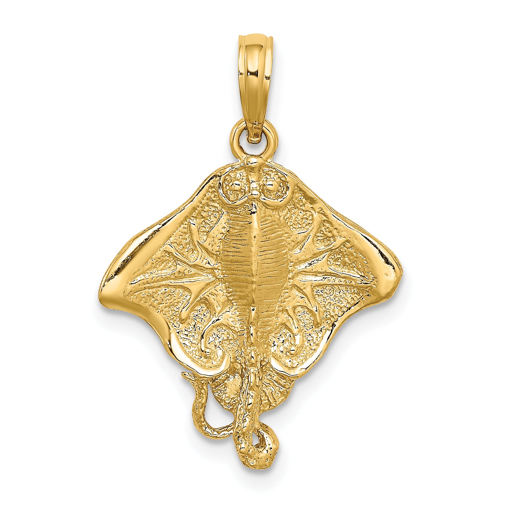 10K Yellow Gold 10K 2-D Stingray Charm