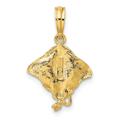 10K Yellow Gold 10K 2-D Stingray Charm
