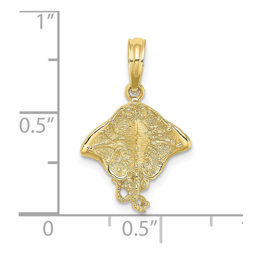 10K Yellow Gold 10K 2-D Stingray Charm