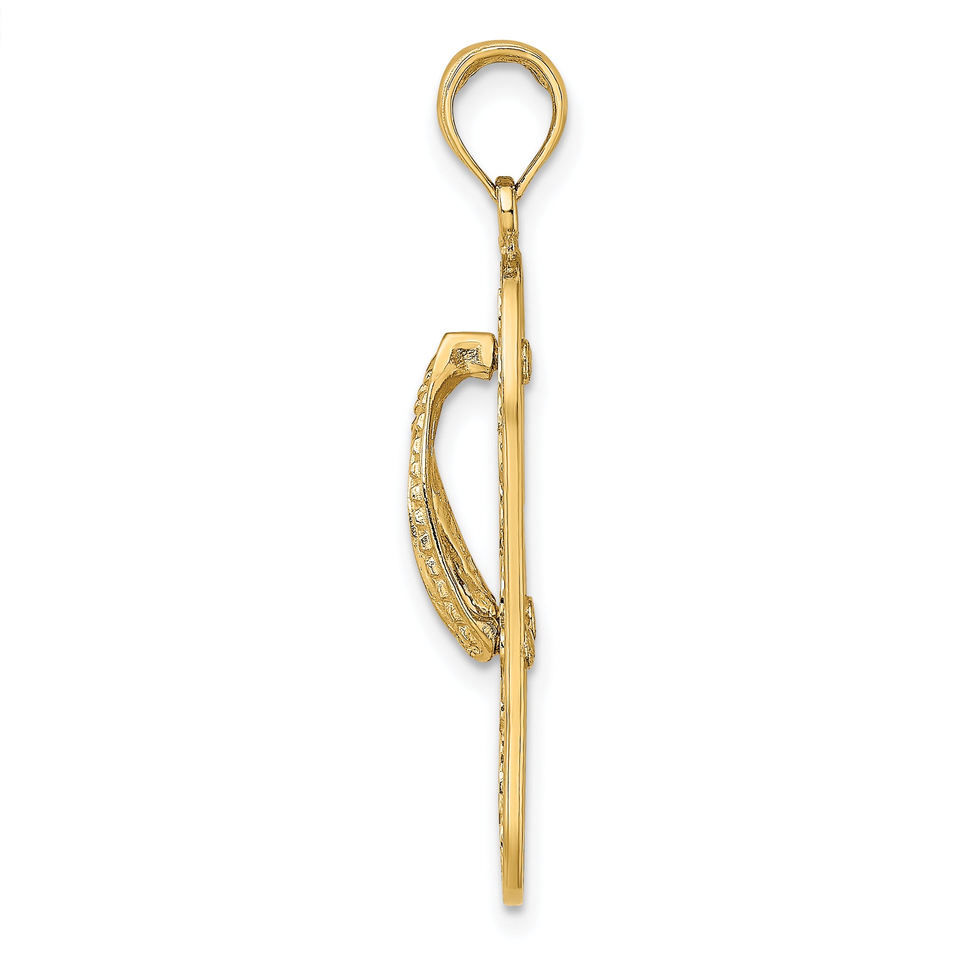 10K Yellow Gold 10K Triple Turtle Flip-Flop Charm
