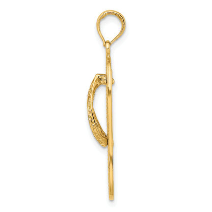 10K Yellow Gold 10K Multi Starfish Flip-Flop Charm