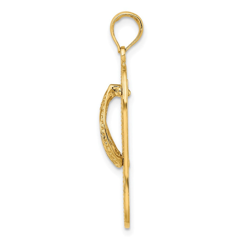 10K Yellow Gold 10K Multi Starfish Flip-Flop Charm