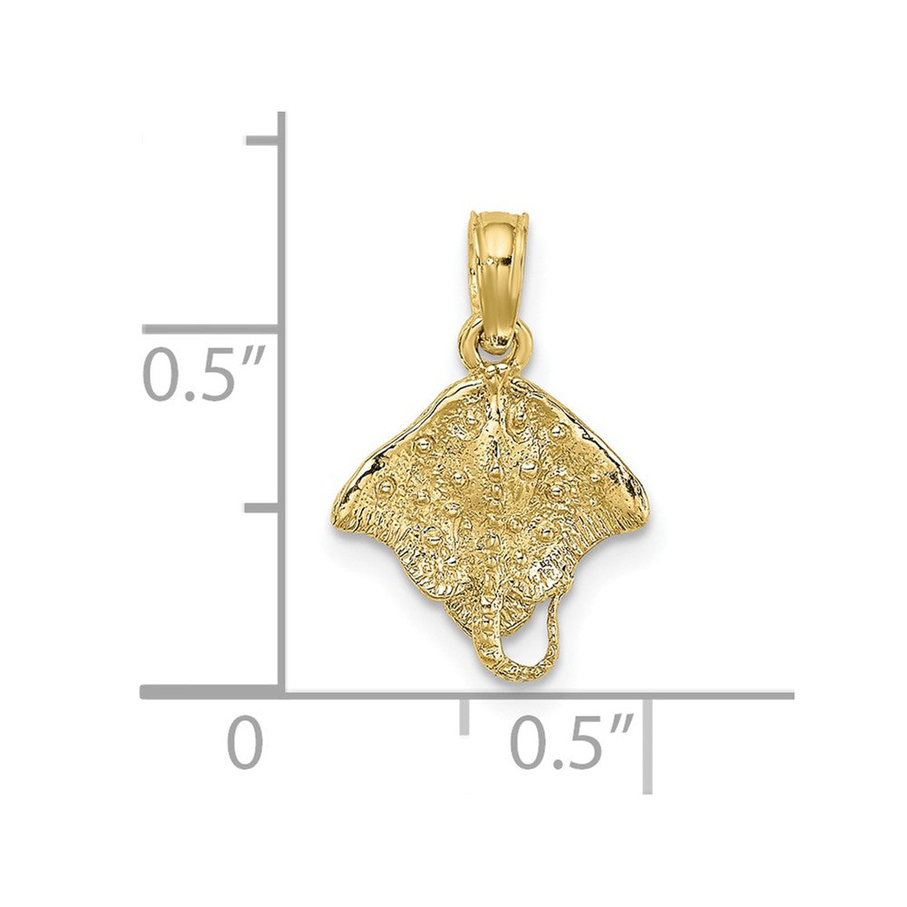 10K Yellow Gold 10K 2-D Stingray Charm
