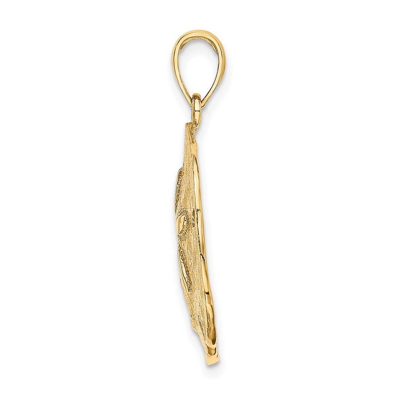 10K Yellow Gold 10K Polished Sand Dollar Charm