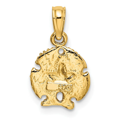 10K Yellow Gold 10K Sand Dollar W/Star