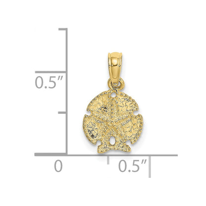 10K Yellow Gold 10K Sand Dollar W/Star