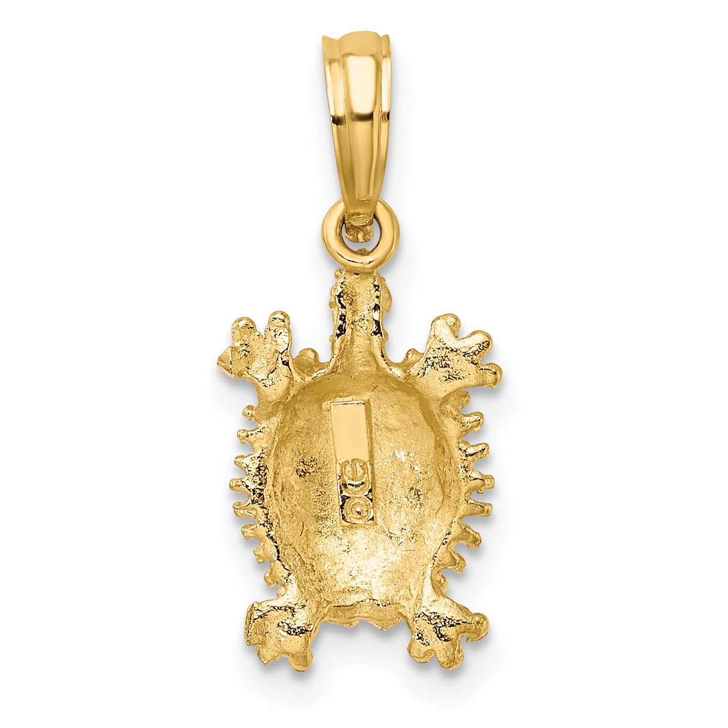 10K Yellow Gold 10K 2-D Land Turtle Charm