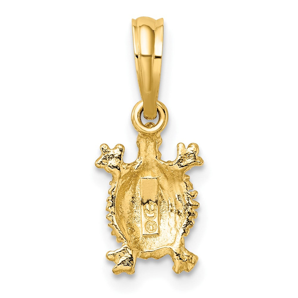 10K Yellow Gold 10K 2-D Land Turtle Charm