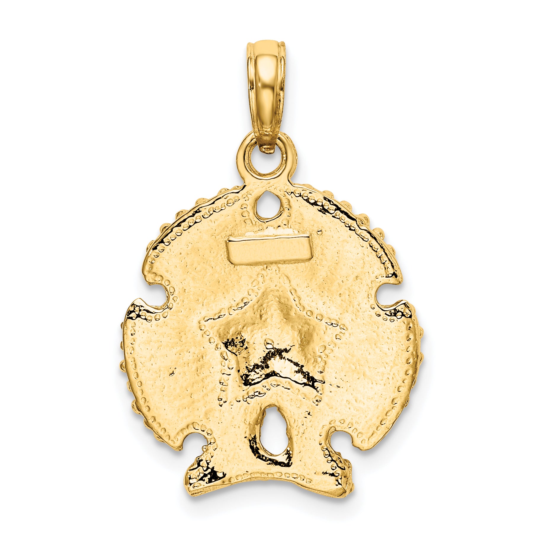 10K Yellow Gold 10K Textured Sand Dollar Charm