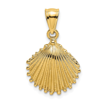 10K Yellow Gold 10K Textured Scallop Shell Charm