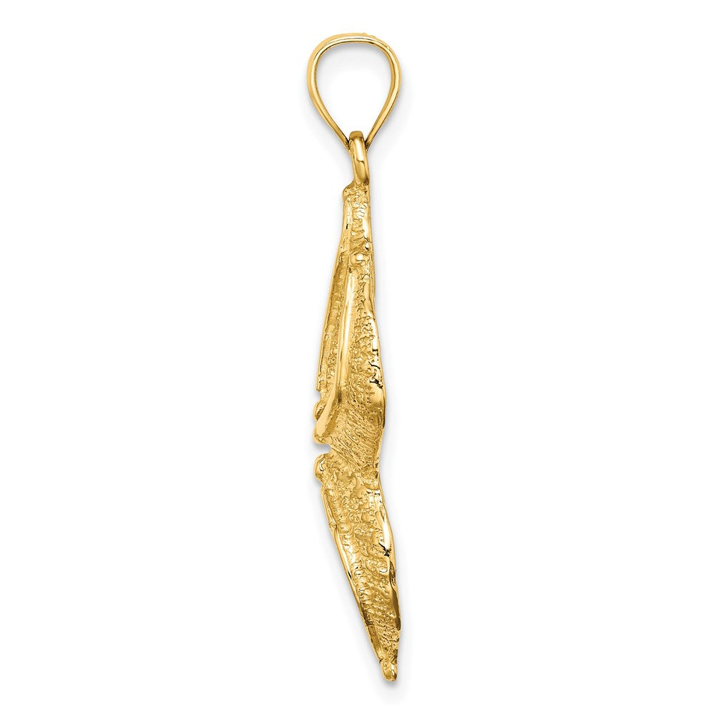 10K Yellow Gold 10K Textured Starfish Charm