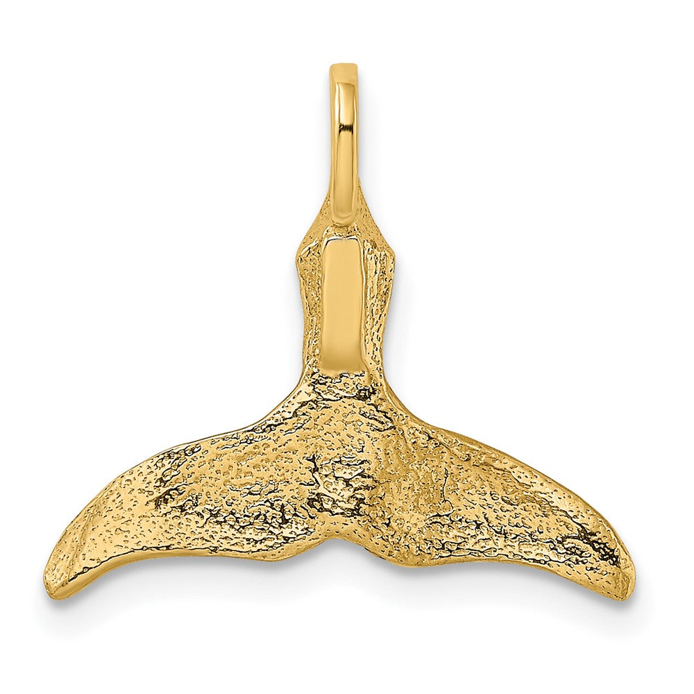 10K Yellow Gold 10K 3-D Polished Whale Tail Charm