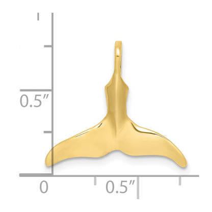 10K Yellow Gold 10K 3-D Polished Whale Tail Charm
