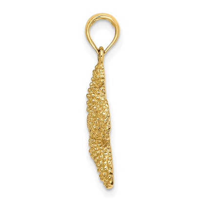 10K Yellow Gold 10K 2-D Puffed Starfish Charm